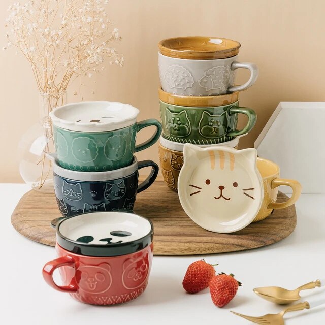 Adorable Animal Mugs with Japanese Flair